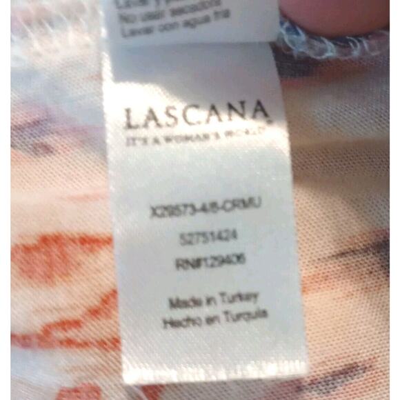 Lascana Dress Off Shoulder Cream RedOrange Blue Flowy Mini Coquette 4/6 - Picture 11 of 12